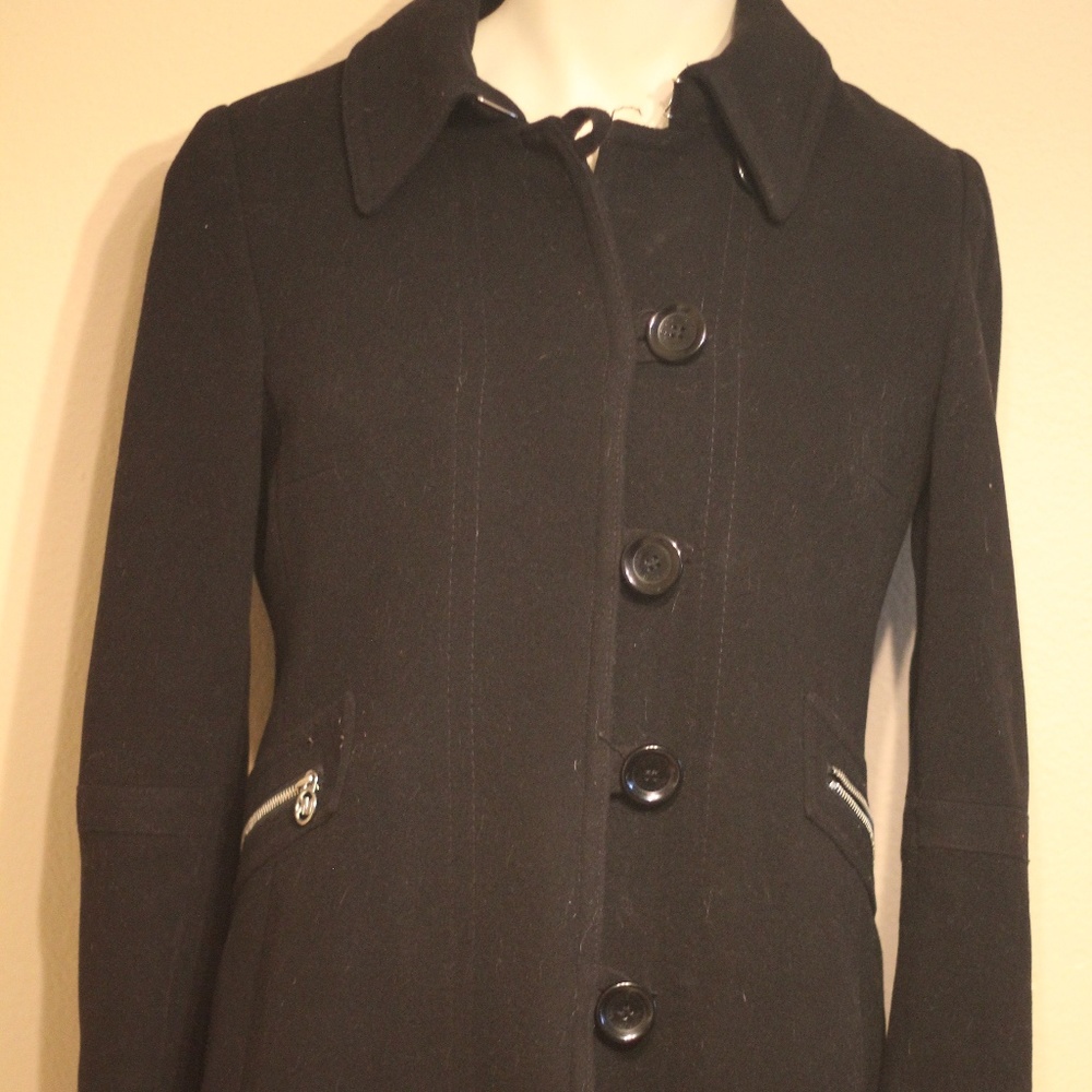 Womens Michael Kors Peacoat Single Breast
